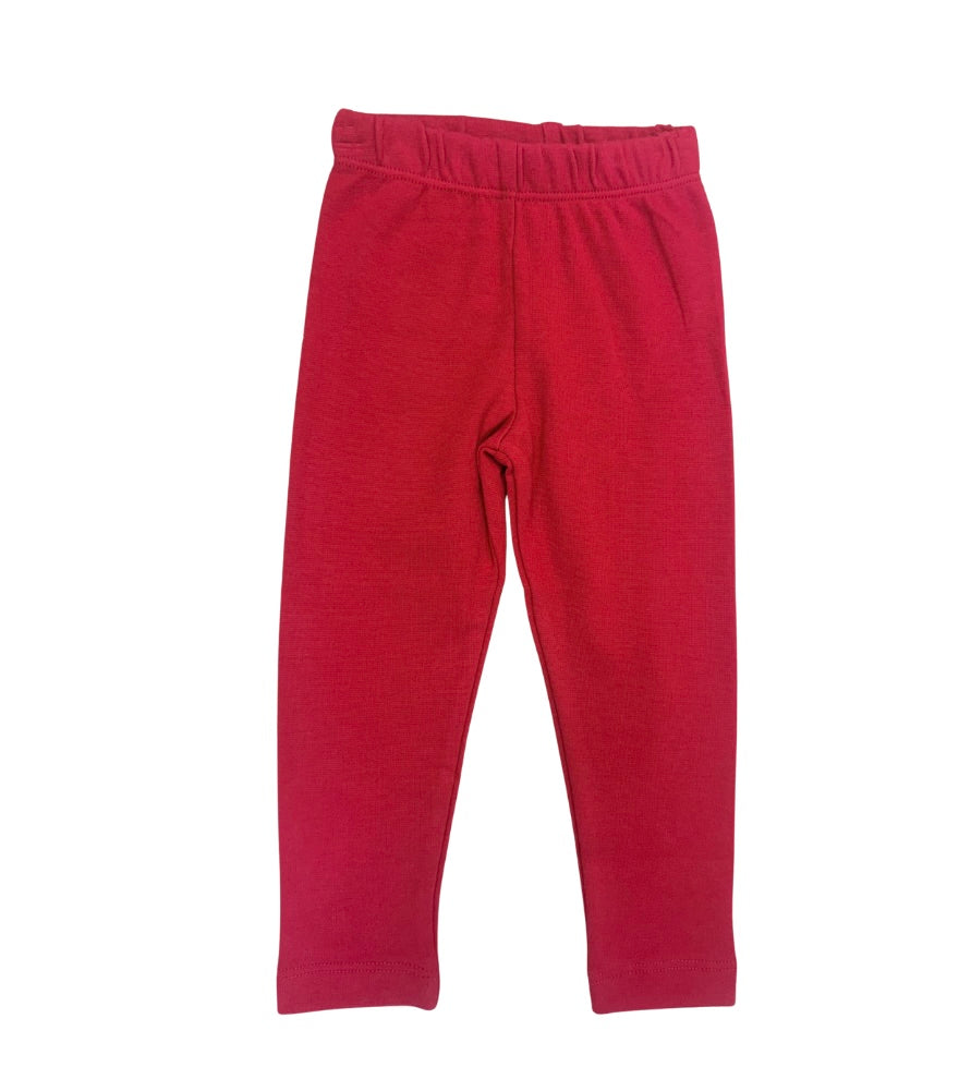 Knit Leggings- Red