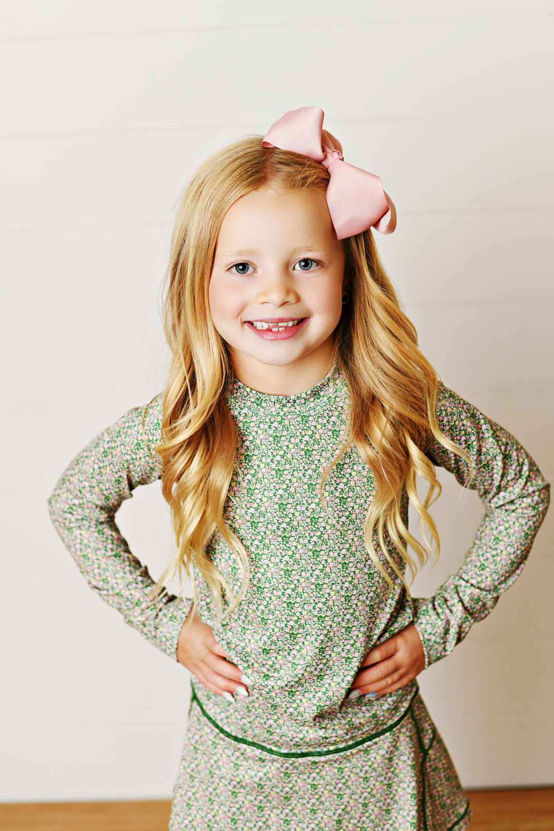 Olive Ditsy Floral Top