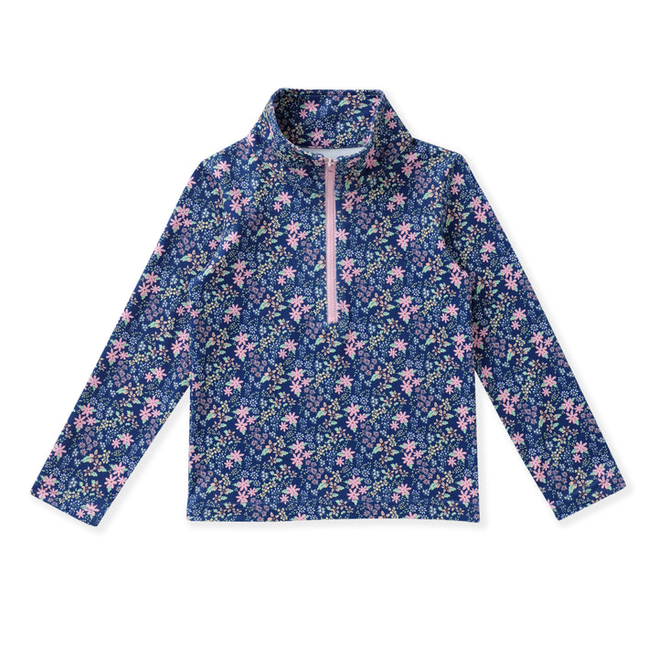 Navy Ditsy Floral Pullover Top