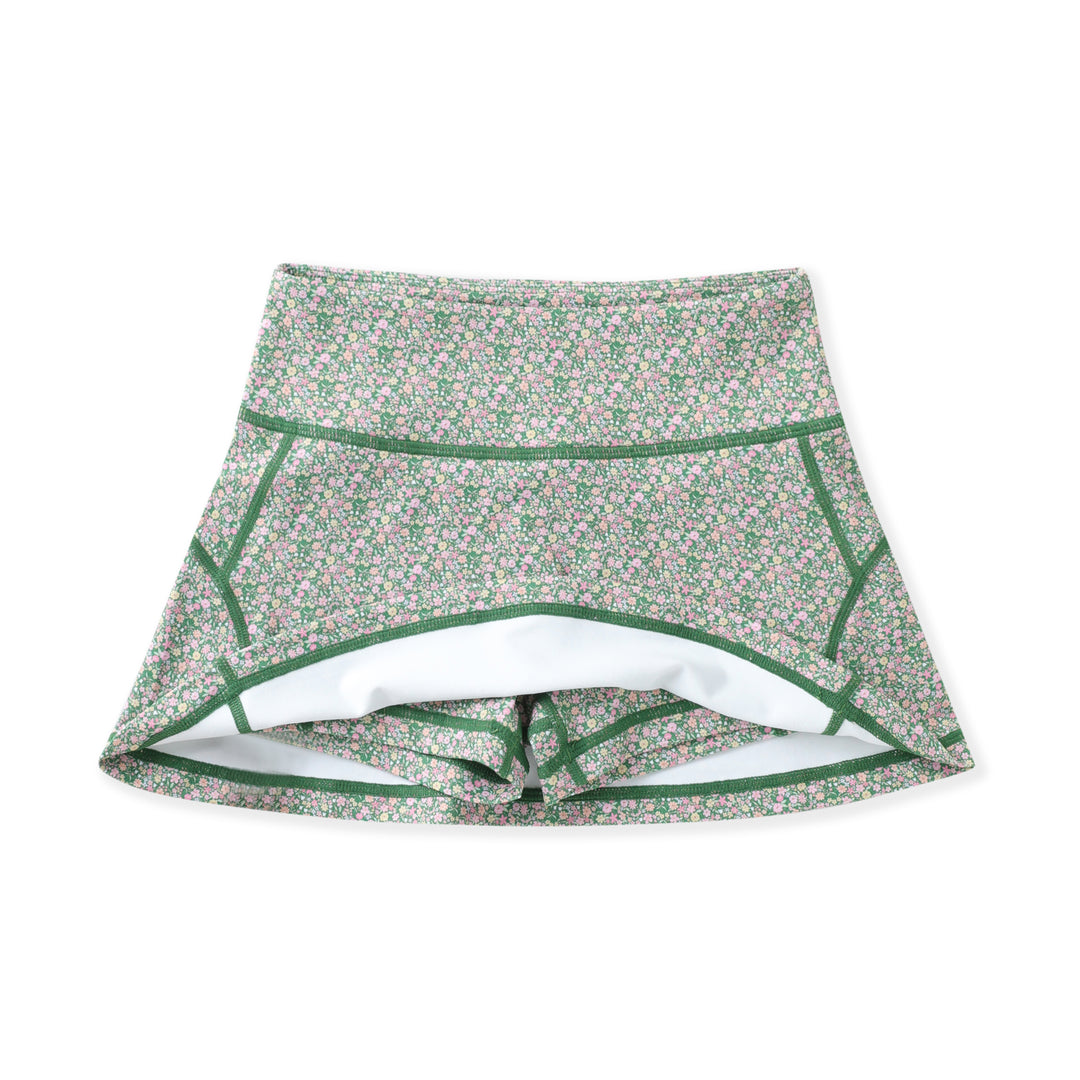 Olive Ditsy Floral Tennis Skirt