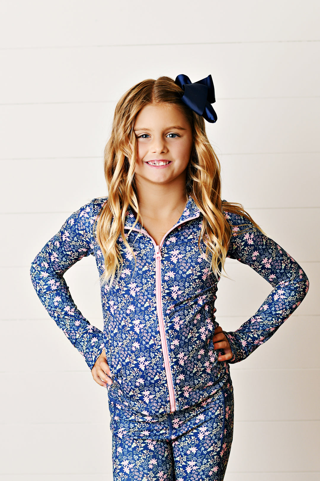 Navy Ditsy Floral Leggings