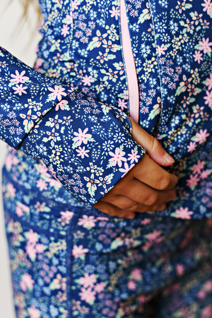 Navy Ditsy Floral Leggings