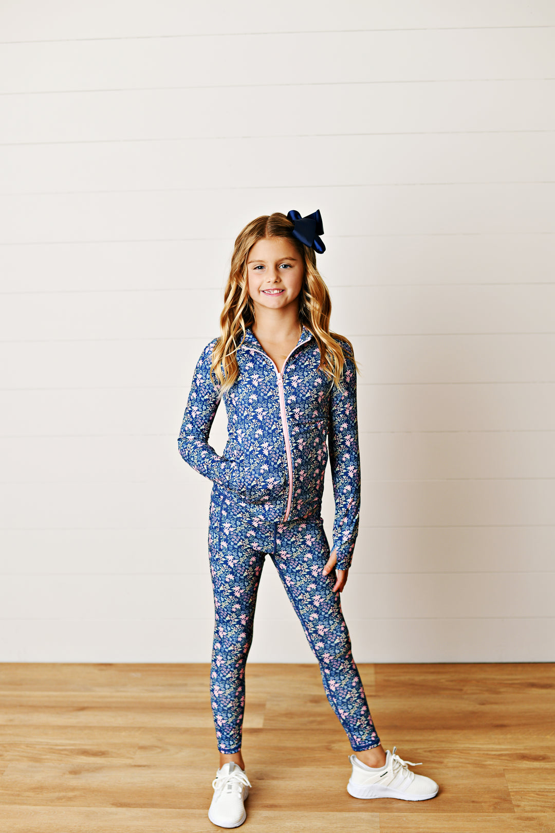 Navy Ditsy Floral Leggings