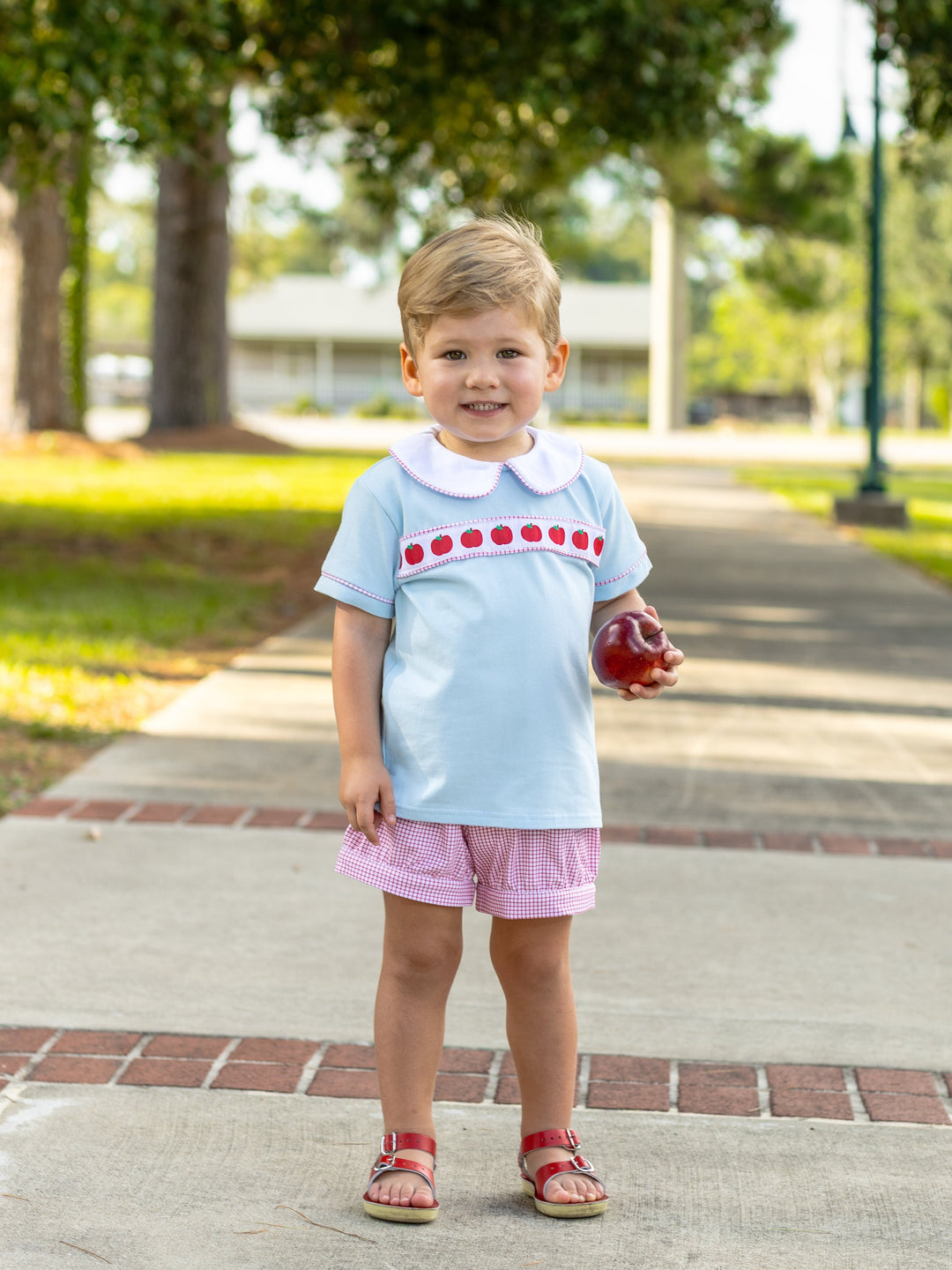 Apple Ribbon Banded Short Set