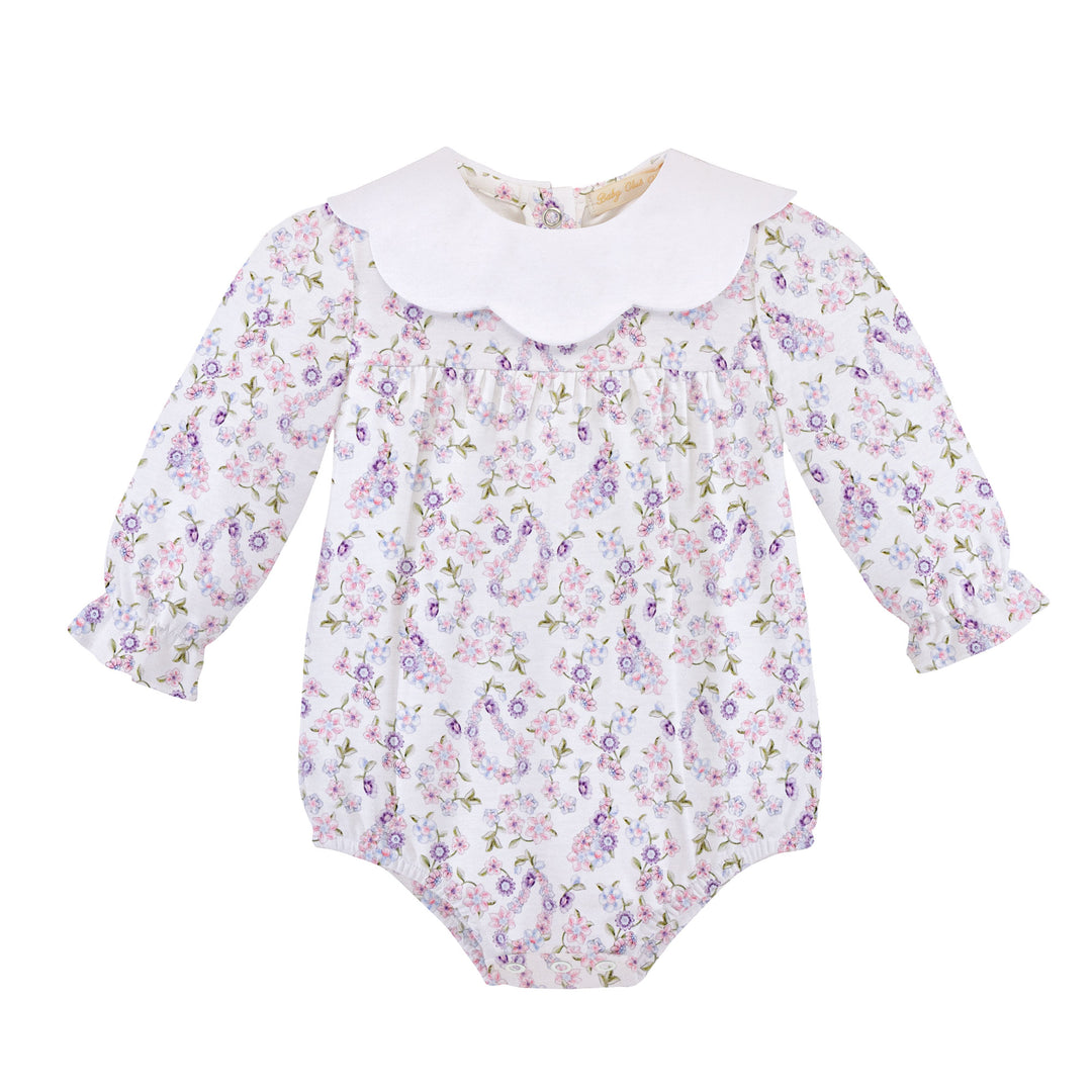 Paisley Romance Printed Bubble | Scallop Collar