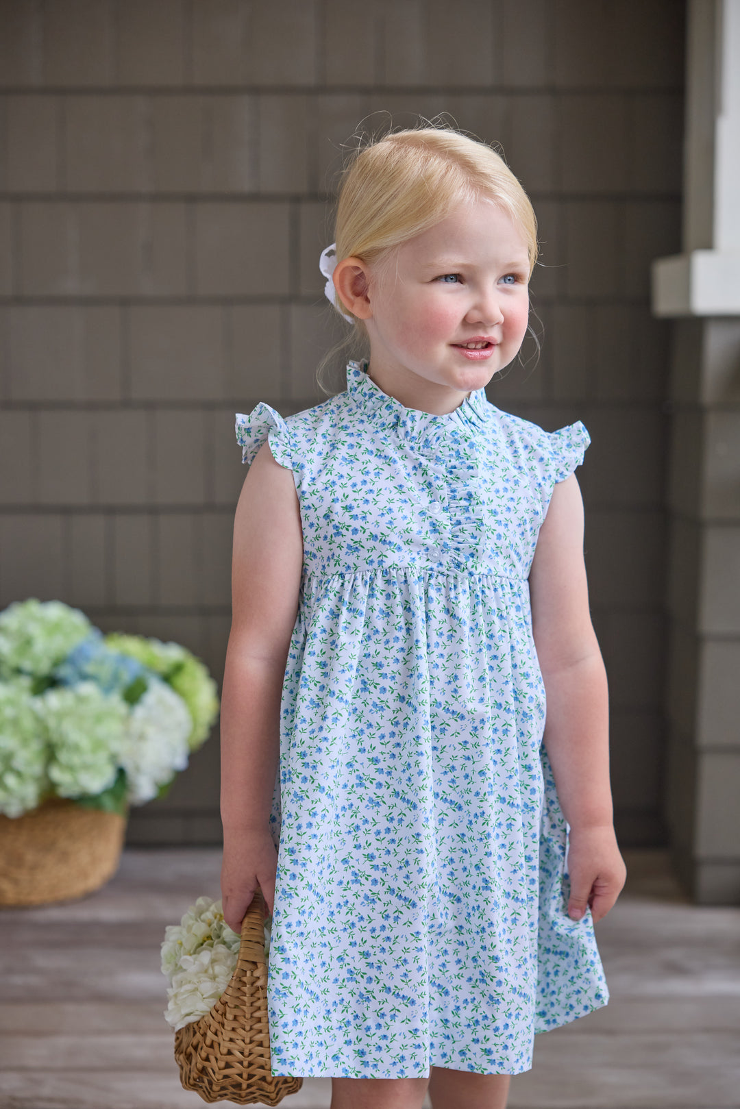 blue dress orange flowers Birdie Dress- Mayfair Floral – The Orange Iris