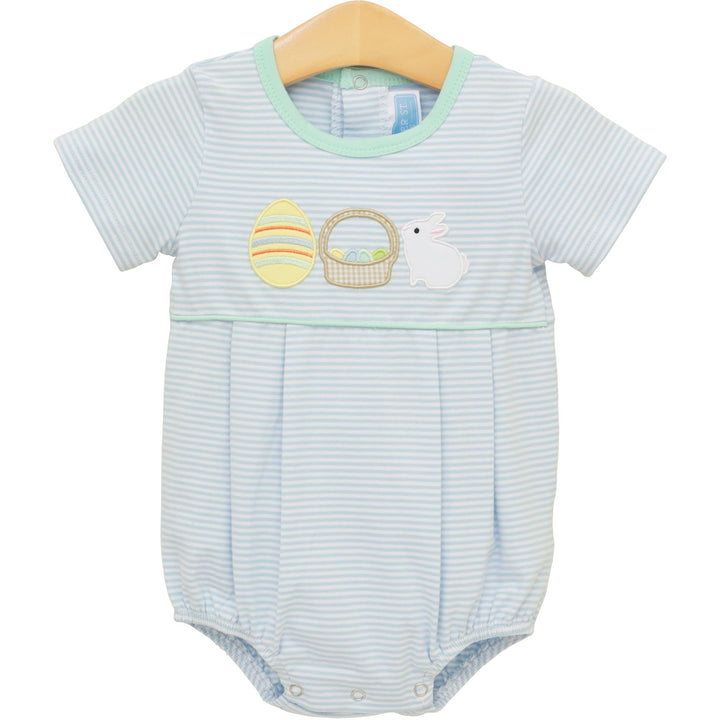 Bunnies and Baskets Blue Bubble