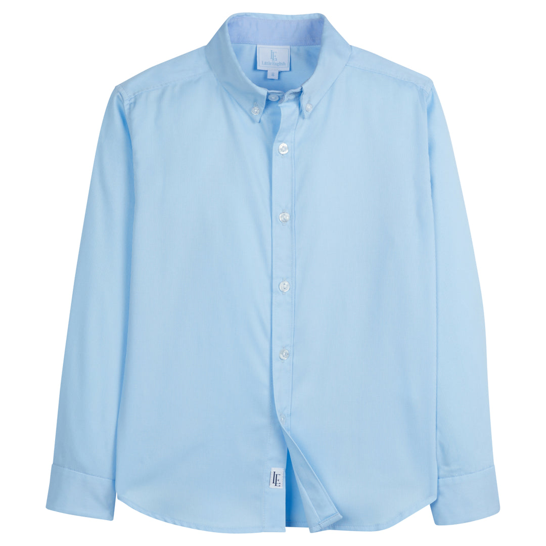 Button Down Shirt- Light Blue Pique