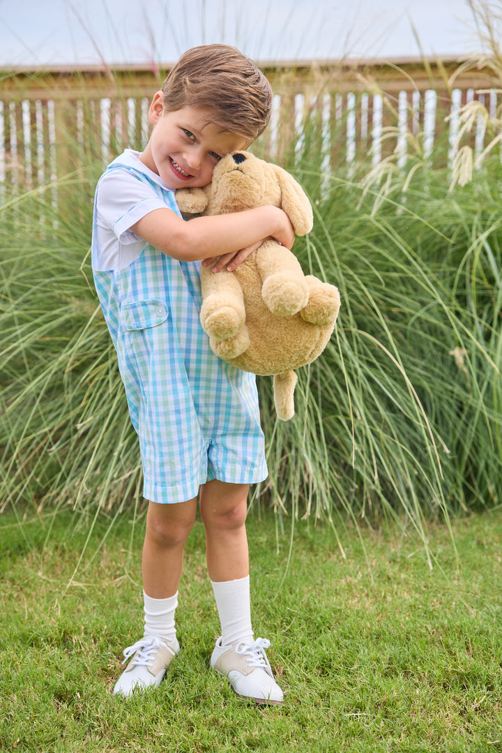 Button Tab John John Set- Briarcliff Plaid