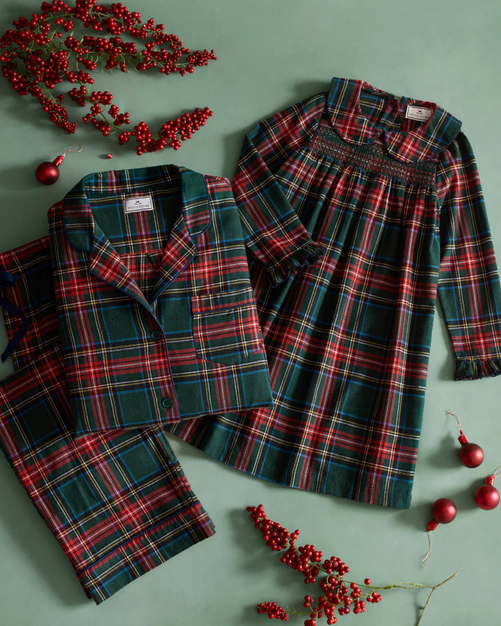 Brushed Twill Pajamas- Kensington Tartan