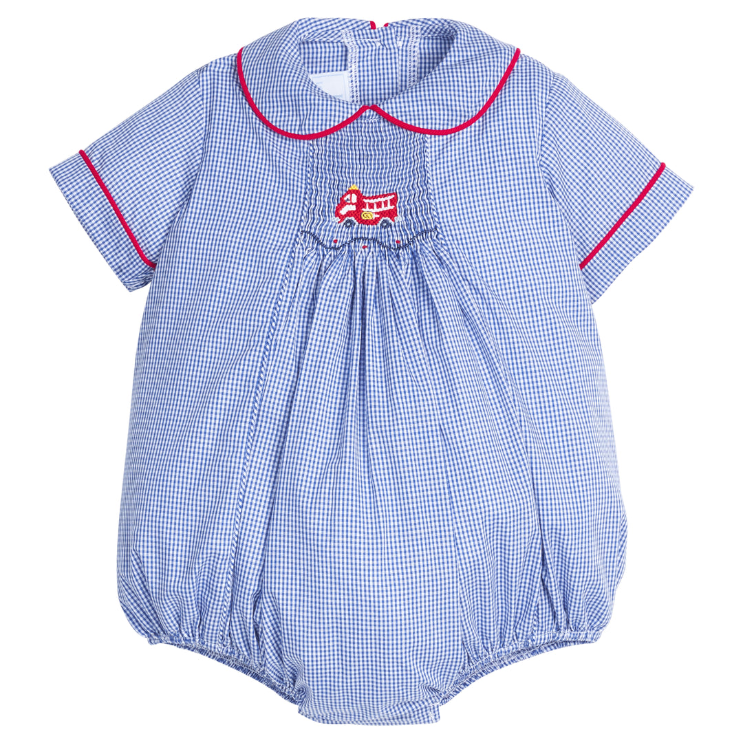 Chest Smocked Bubble- Fire Truck