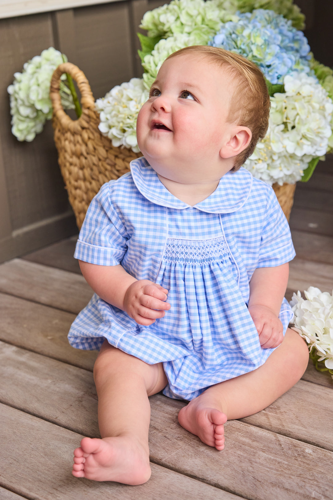 Chest Smocked Bubble- Mayfair Gingham