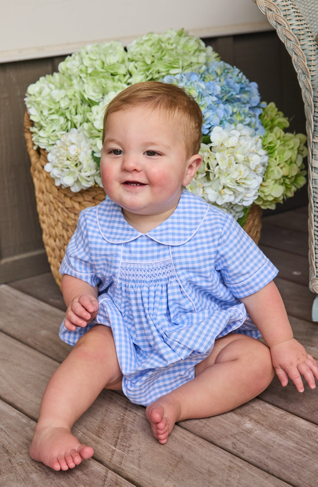 Chest Smocked Bubble- Mayfair Gingham