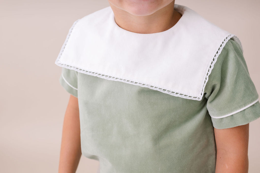 Christian Short Set- Leyland Green Velvet