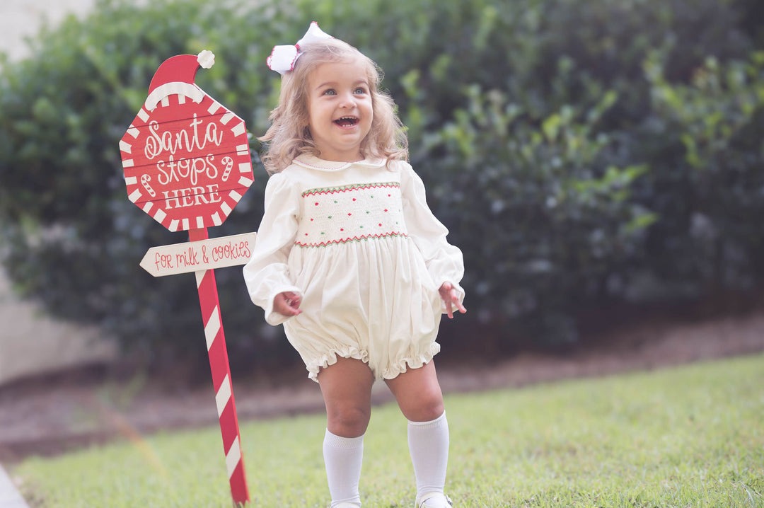 Clara Bubble- Dreamy White Cord, Garland Green