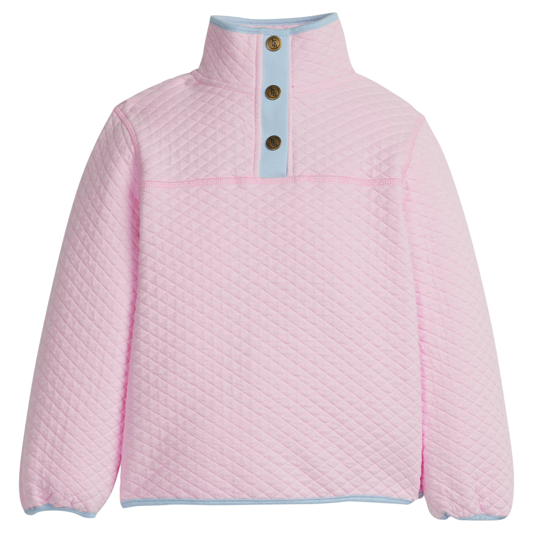 Classic Quilted Pullover- Light Pink