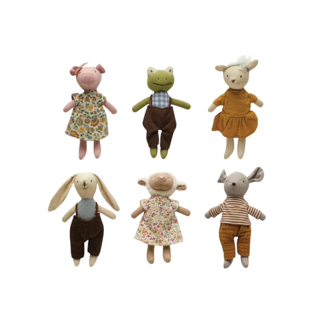 Plush Animals in Clothing- Mult Styles