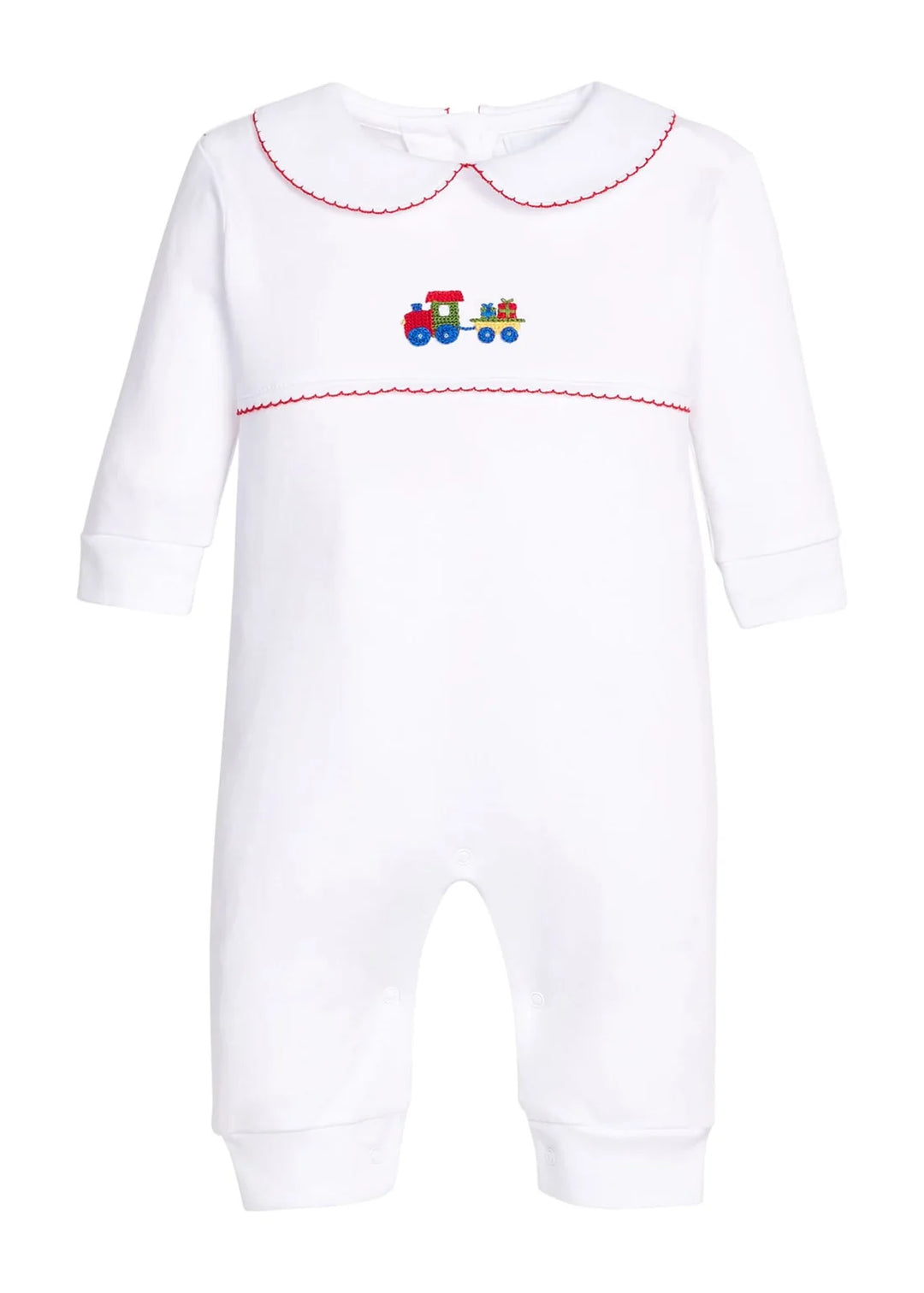 Crochet Playsuit- Holiday Train