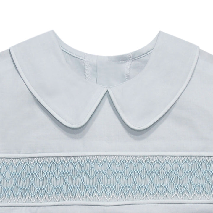 Blue Smocked Short Set