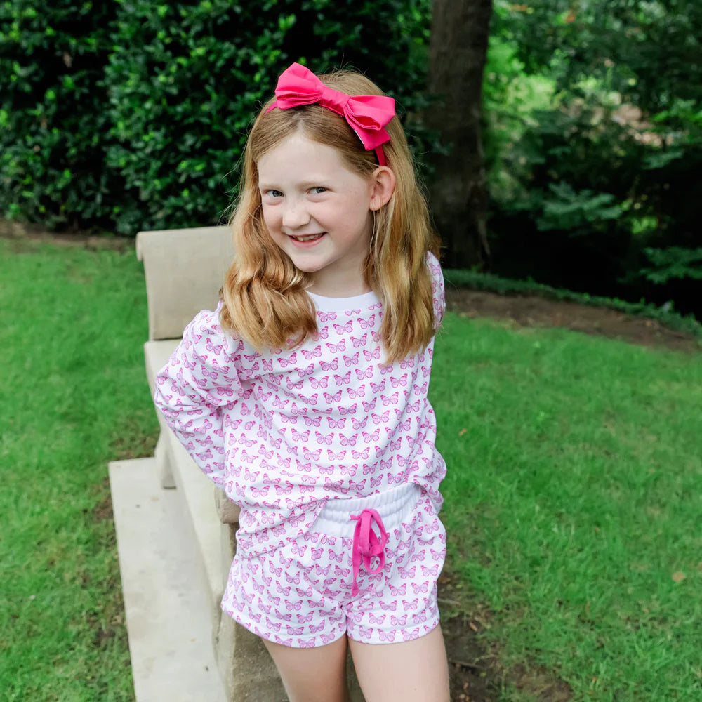 Stella Sweatshirt Short Set- Cartie Butterflies