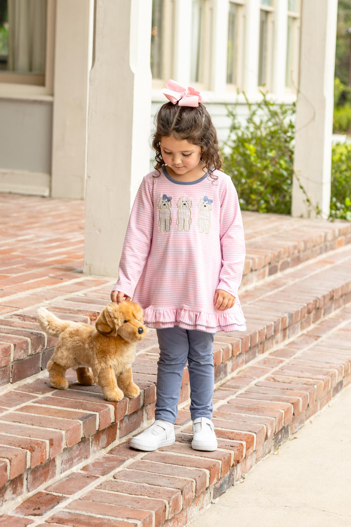 Girl Dog Ruffle Pant Set
