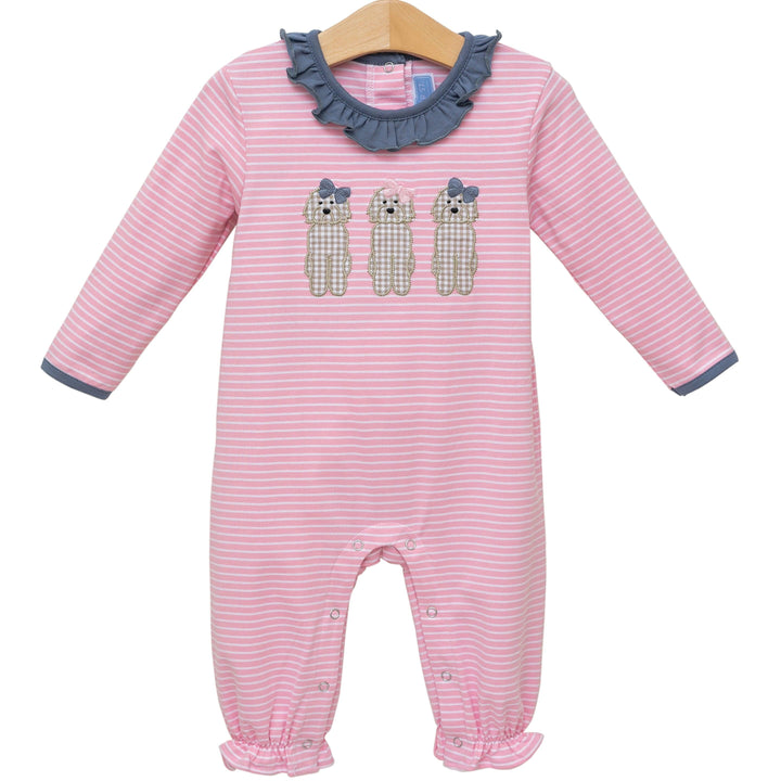 Girl Dog Ruffle Romper