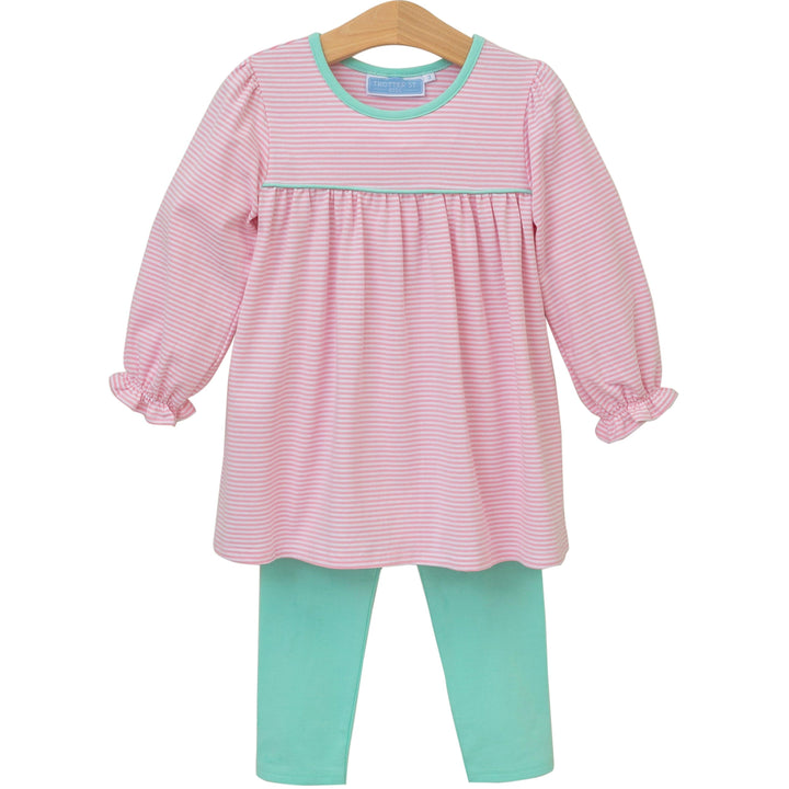 Ellie Pants Set- Light Pink / Mint
