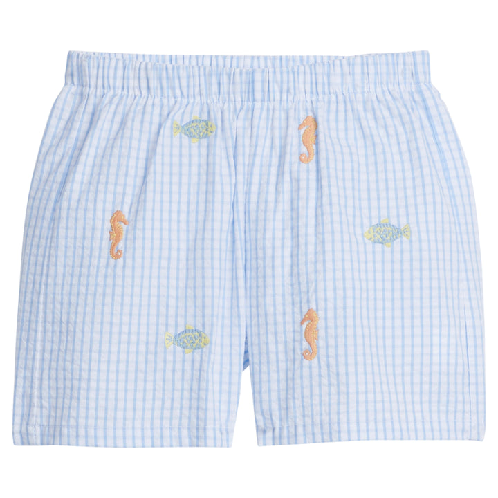 Embroidered Basic Short- Fish