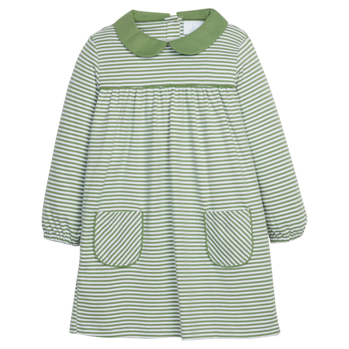 Evelyn Dress- Watercress Stripe