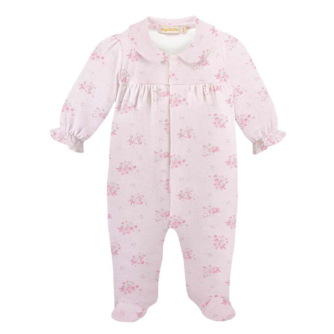 Tiny Bunches of Roses Printed Collard Bubble