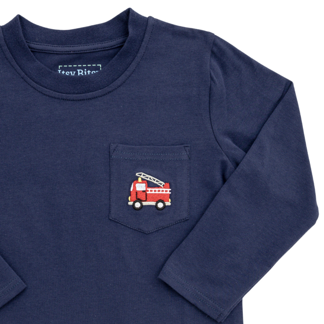 Pocket Tee- Firetruck