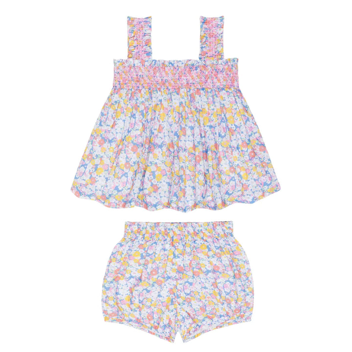Jasmine Blossom Smocked Top and Bloomer Set
