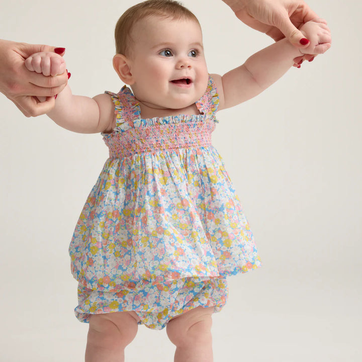 Jasmine Blossom Smocked Top and Bloomer Set