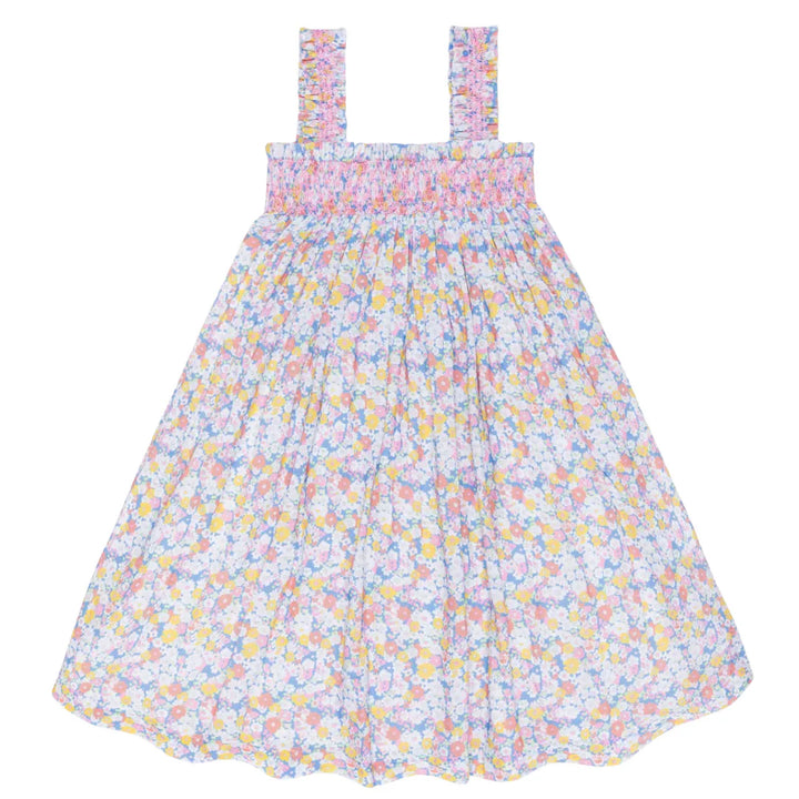 Jasmine Blossom Smocked Ruffle Strap Dress