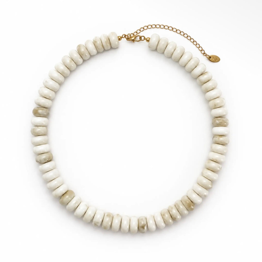 Statement Necklace- Cream Swirl