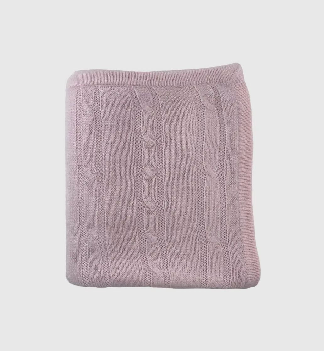 Cashmere Like Acrylic Blanket- Pink