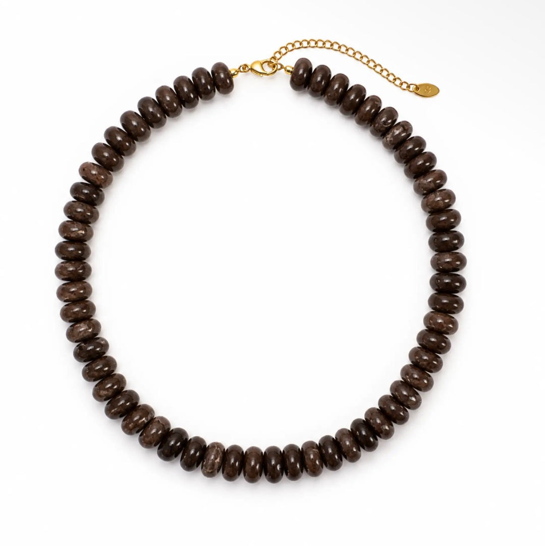 Statement Necklace- Espresso Swirl