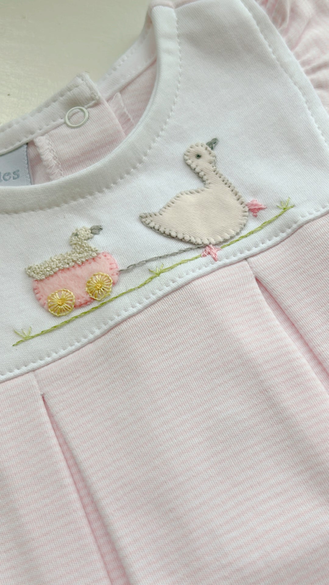 Mama and Baby Duck Embroidered Bubble