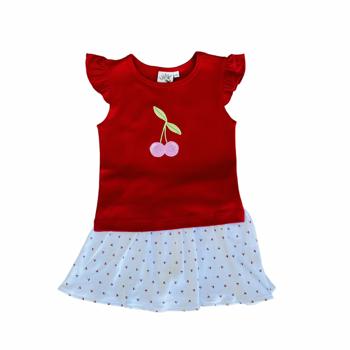 Skort Set- Cherries