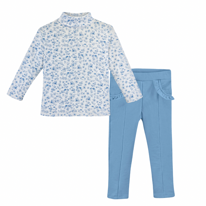 Blue Begonia Printed Set