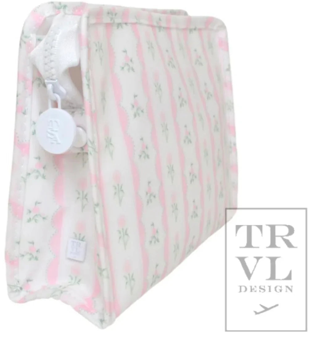 TRVL Roadie Case- Medium Pink Ribbon Floral