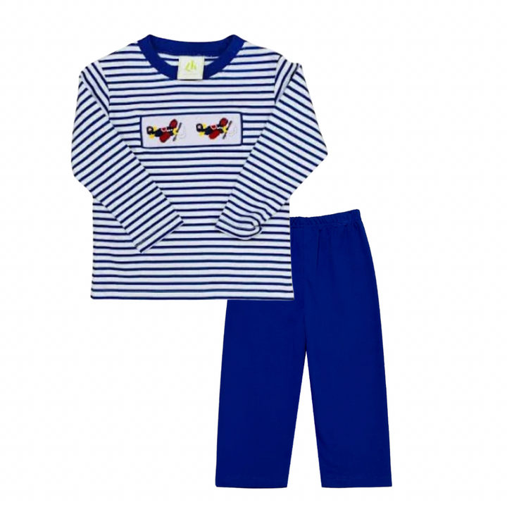 Smocked Harry Plane Tee Pant Set sz3