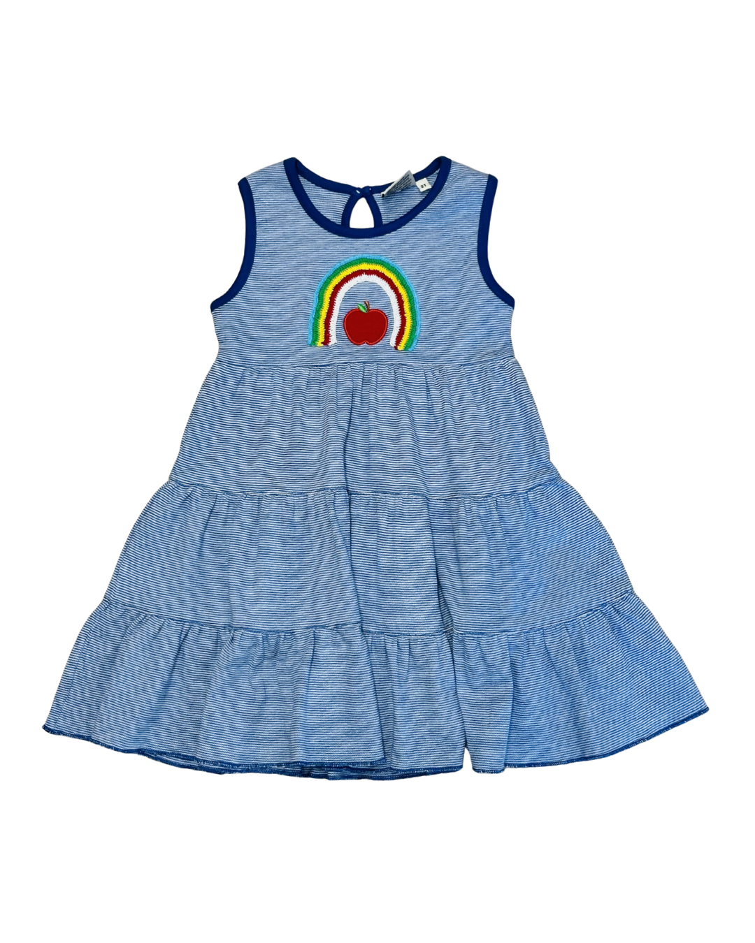 Tiered Dress- Rainbow w Apple