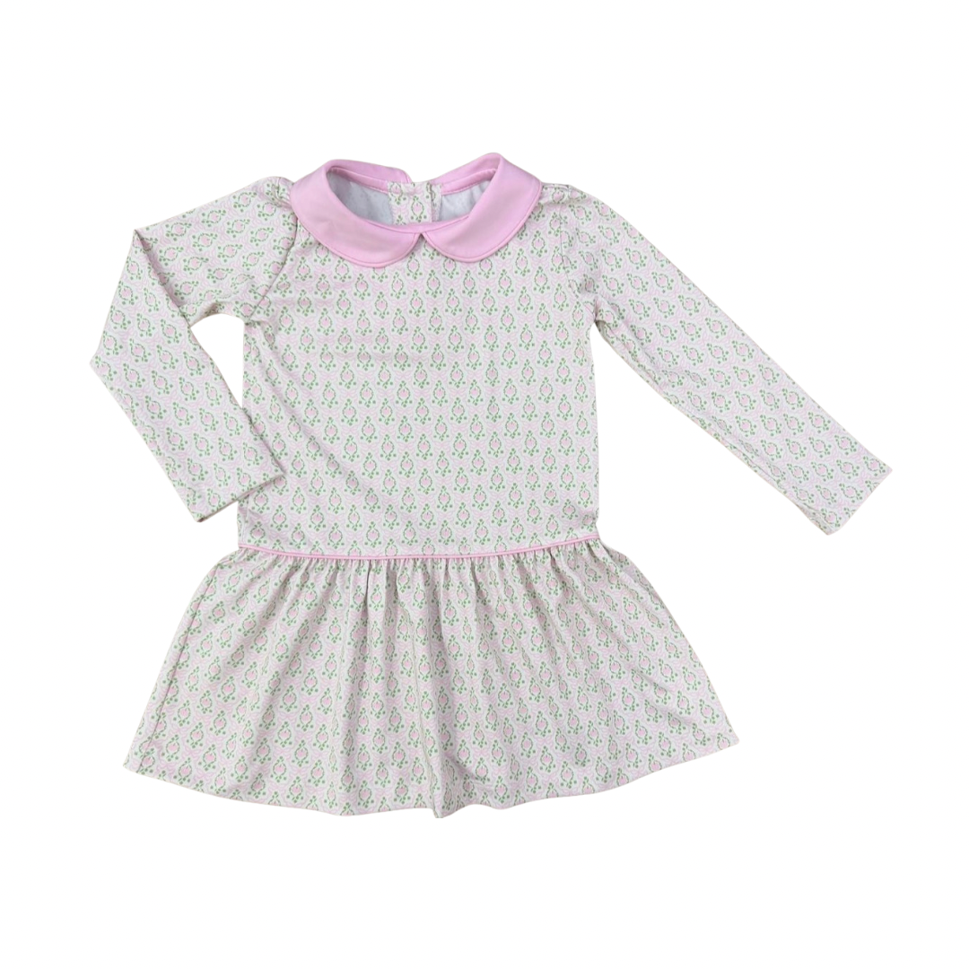 Birdie Dress- Pink Pumpkin Parade