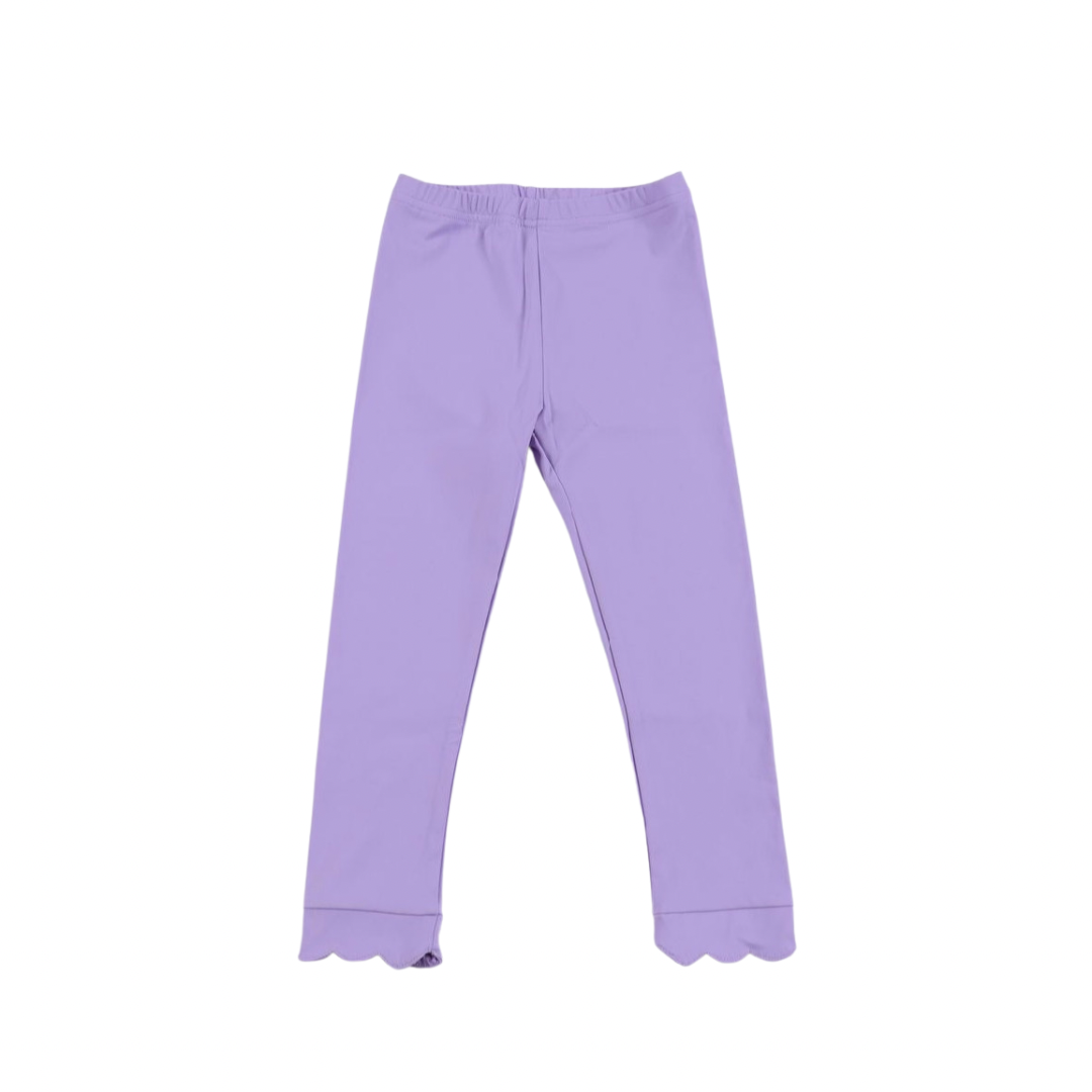 Scalloped Leggings- Princess Lavender