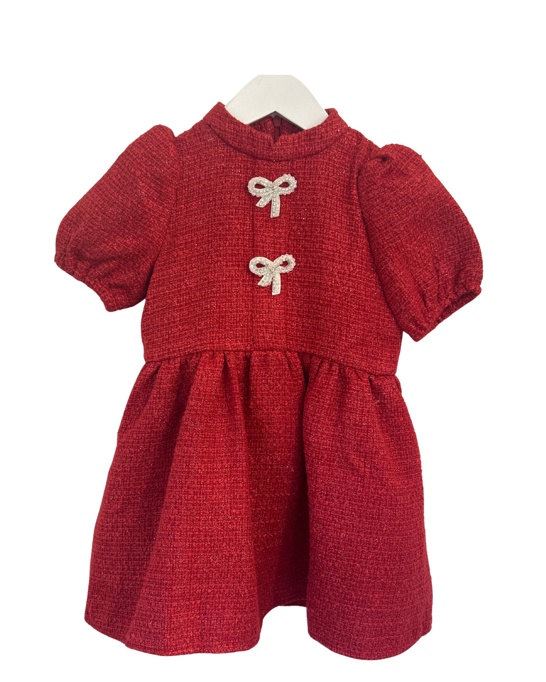Catherine Red Tweed Dress