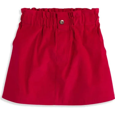 Paperbag Skirt- Red Cord sz7