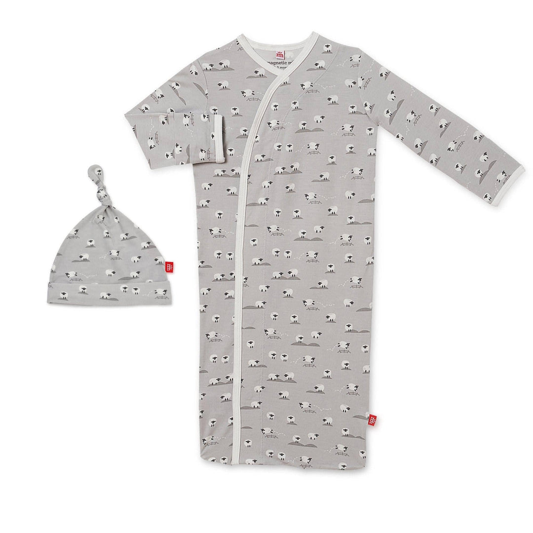 Magnetic Me - Baa Baa Baby gray gown and hat