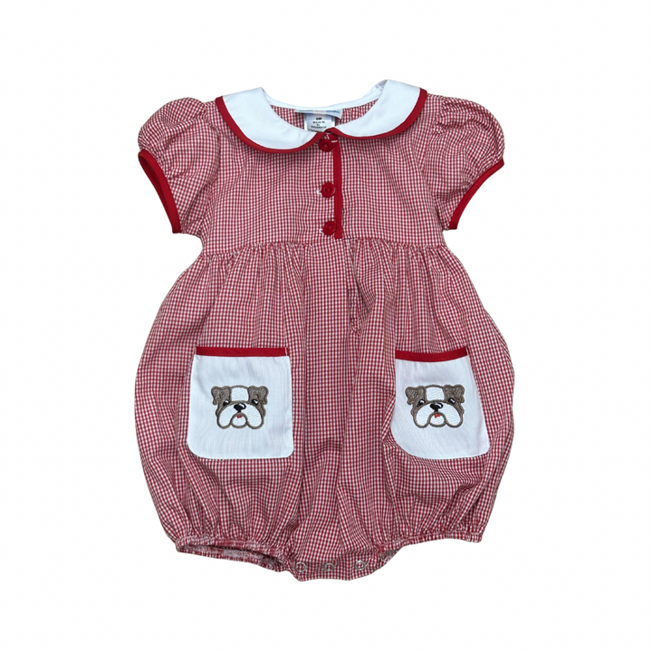 Red Bulldog Embroidery Bubble