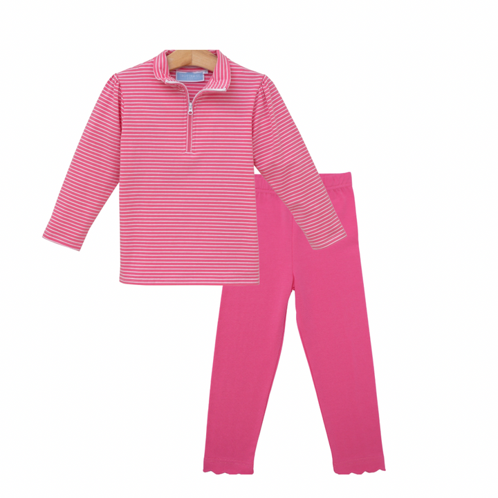 Tori Pullover Stripe Set- Pink